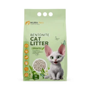 NuraPets Bentonite Cat Litter Green Tea Flavor 5L