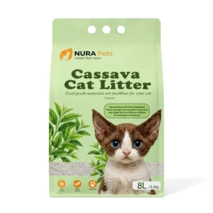NuraPets Cassava Cat Litter Green Tea Flavor 8L