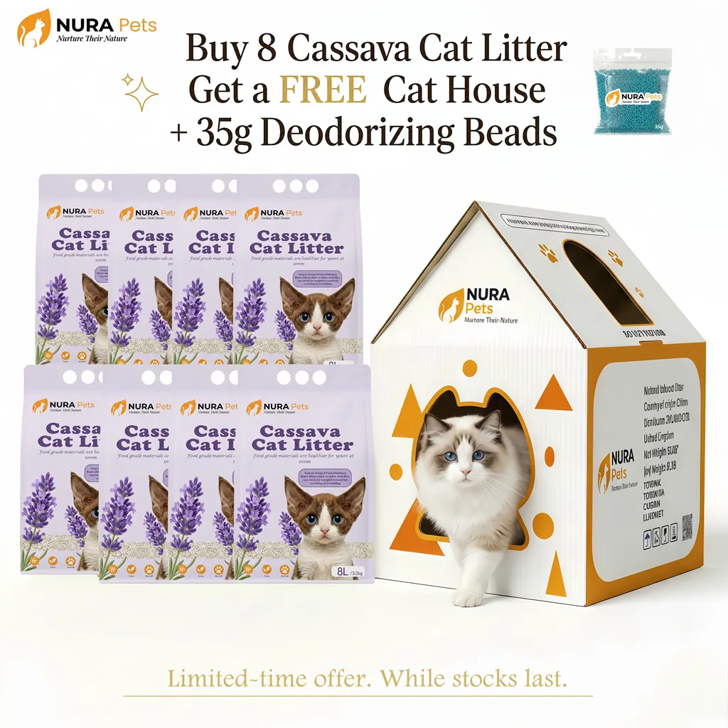 NuraPets Cassava Cat Litter Lavender Flavor 8L (4)