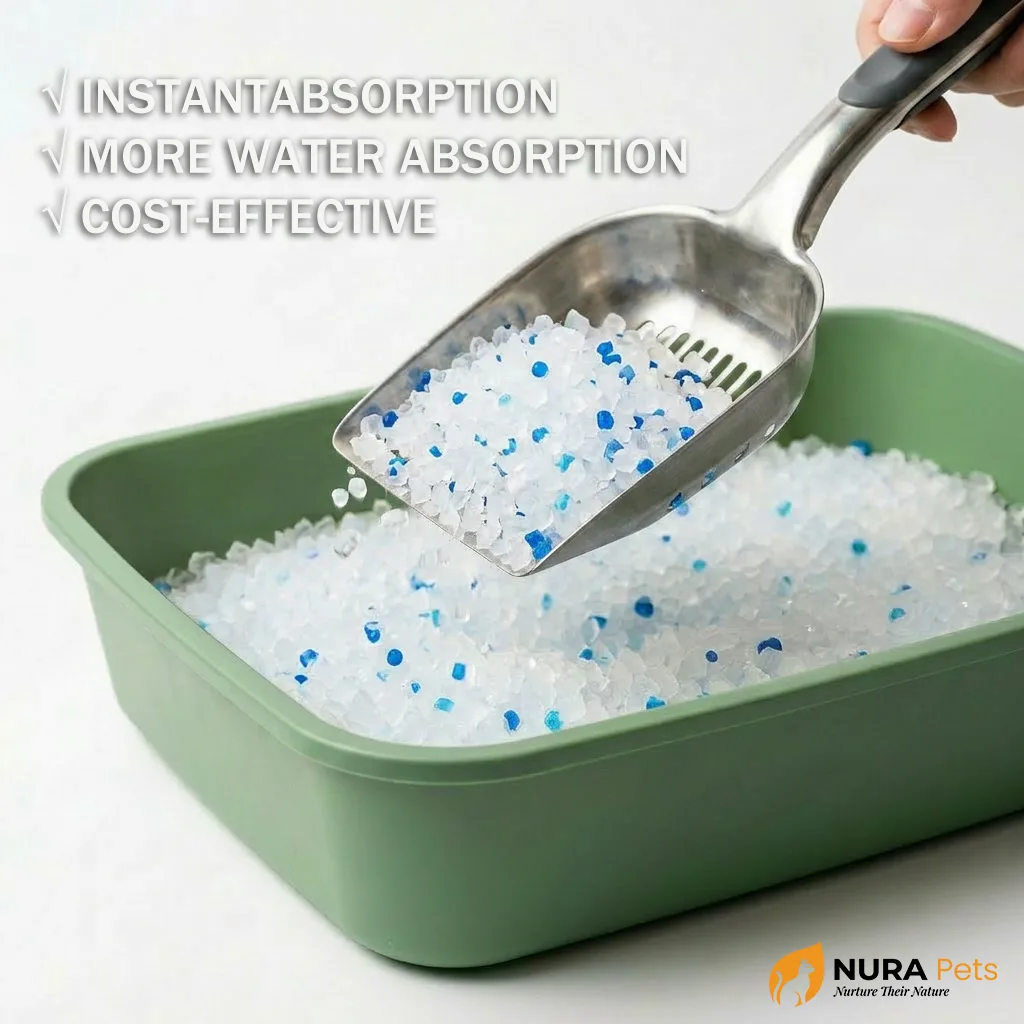 NuraPets Silica Cat Litter Silica Original Flavor 3.8L (3)