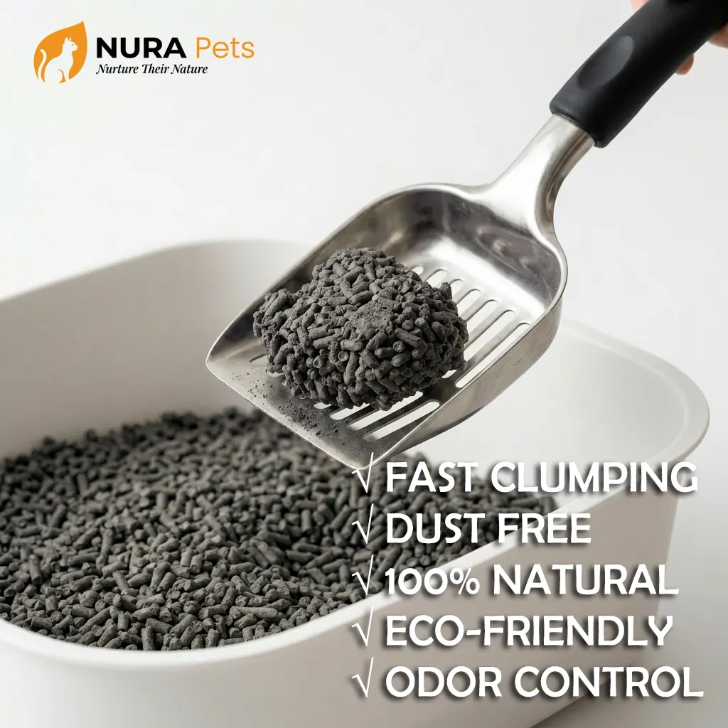NuraPets Tofu Cat Litter Activated Carbon Flavor 6L (4)