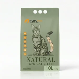 NuraPets Tofu Cat Litter Green Tea Flavor 10L